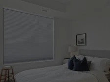 Custom Size Cordless Cellular Shade Honeycomb Blinds Blackout White 1.5 in thick