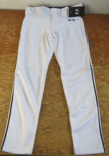 Under Armour Baseball Pants Youth Small White Black Stripe