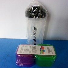 NEW SEALED BEACHBODY SHAKEOLOGY SHAKE BOTTLE PORTION CONTROL CONTAINERS