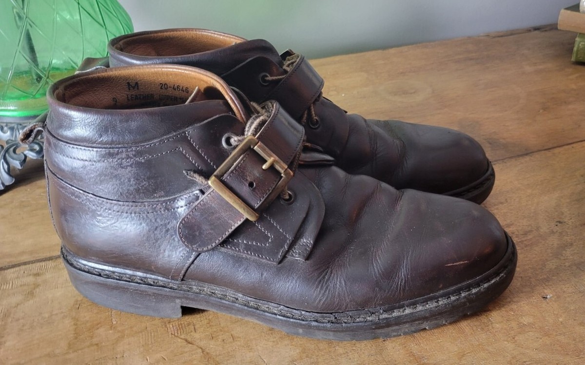 Vintage Johnston & Murphy Italy Brown Leather Monk Strap  display picture 3