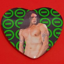 2 1/4 Inch Peter Steele Type O Negative Heart Pinback Button Pin