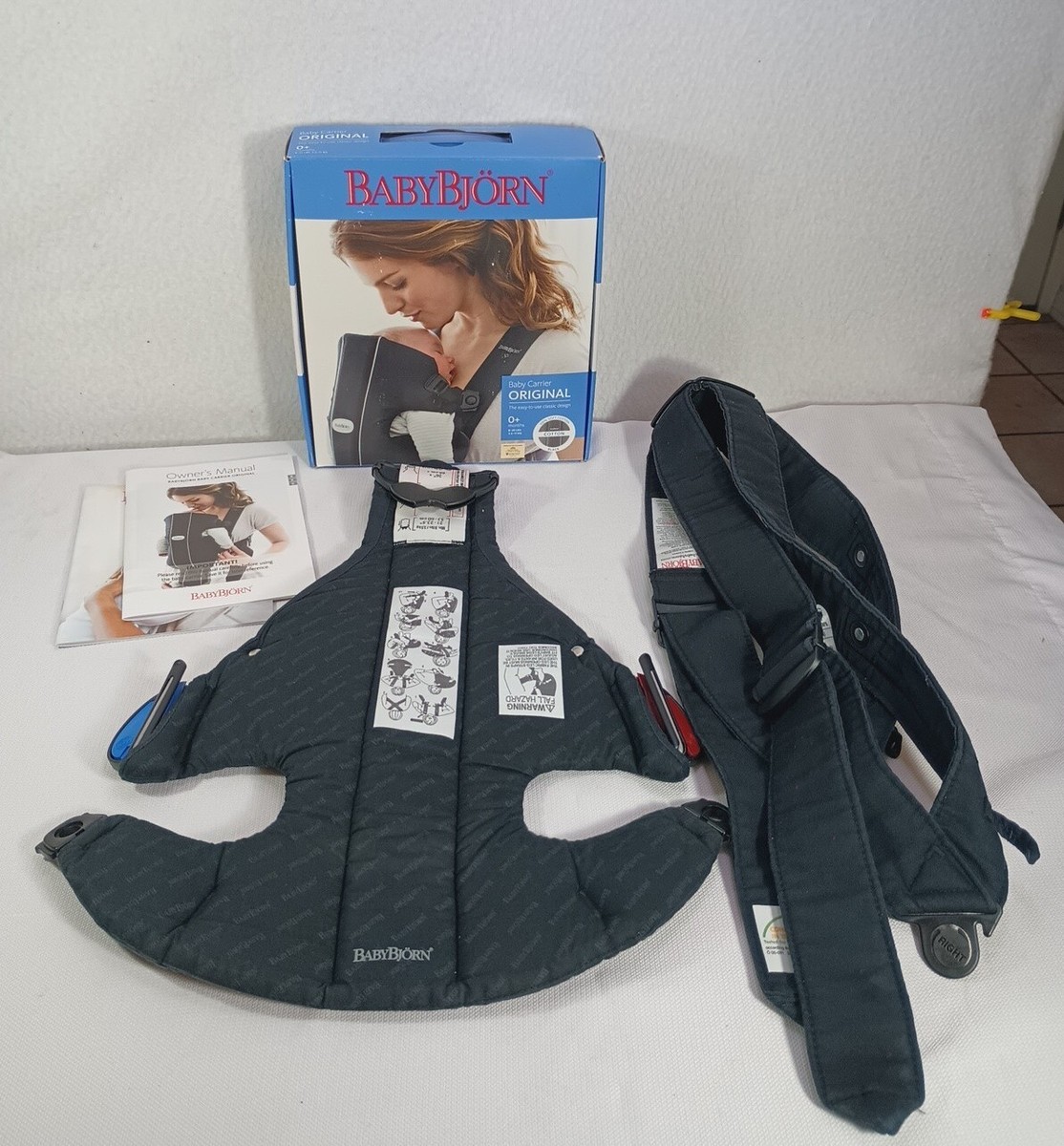 Used Baby Bjorn Baby Carrier Original Classic Black Cotton