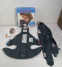 Portabebés Baby Bjorn Usado Original Clásico Negro Algodón Babybjorn Caja + Instrucciones