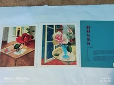 Roses by Rotislaw Racoff Set Of 2 Prints 7x9 Inches Donald Art Co 1940s