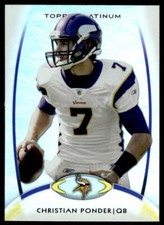 2012 Topps Platinum 75 Christian Ponder Minnesota Vikings Football Card