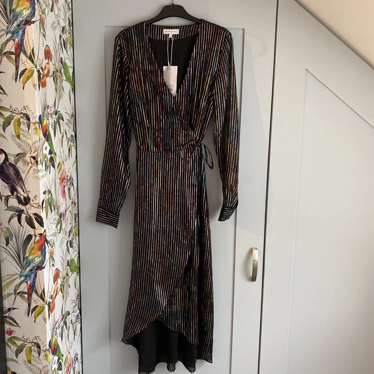 Warehouse black cheap wrap dress