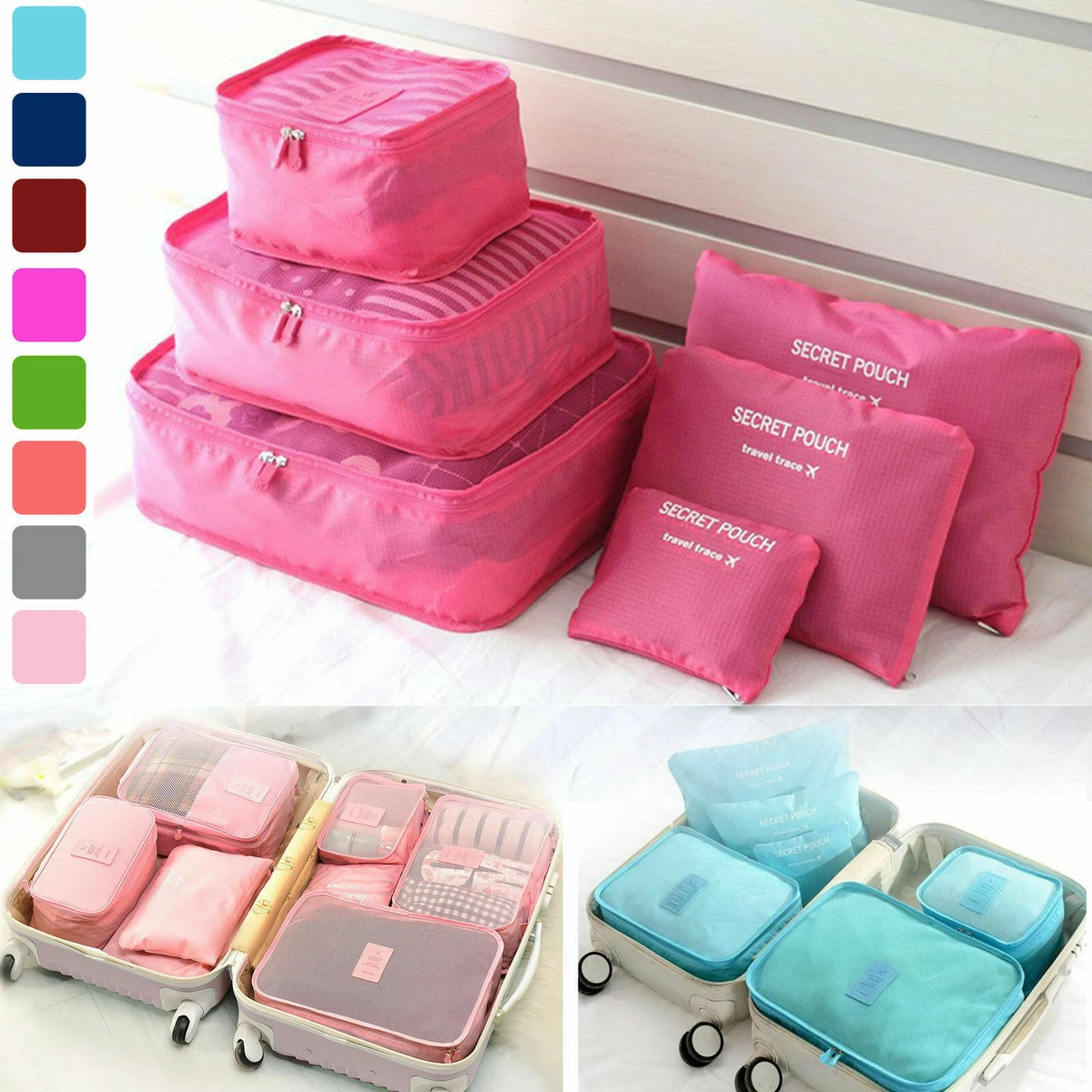 8 Colors Waterproof Clothes Storage Bags Packing Travel Luggage Organizer  Bag