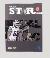 Dallas Cowboys Star Gameday Program Tyrone Crawford Chargers 11/23/17