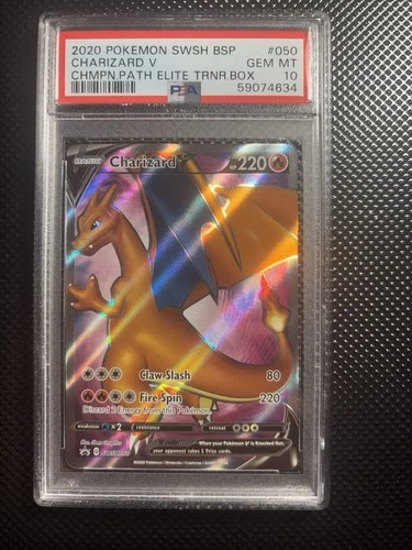 2020 Charizard v SWSH Black Star Promo Holo PSA 10