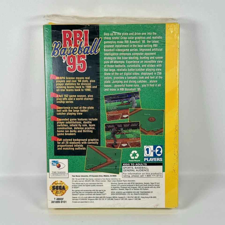 RBI Baseball '95 Sega 32X CIB Complete In Box With Cellophane Plastic - Image 2 of 4