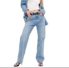 GAP High Rise '90s Loose Blue Denim Jeans Vintage Light Wash Womens Size 6/28R