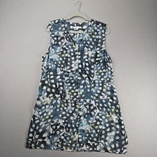 Cabi Top Womens Sz L (Style 416 Avery) Sleeveless Sheer Button-Up EUC 