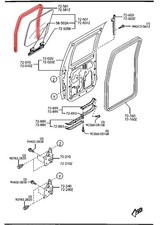 Windshield Seal Weatherstrip Mazda B1600/77 B2200 Rear 2541-53-912