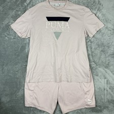 Men s Puma Outfit Matching 2 Piece Set Shirt Shorts Shirt Sz L Shorts Sz L