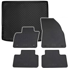 Gummi Kofferraumwanne Fußmatten für Volvo XC40 2018- Set Passform Matten Wanne