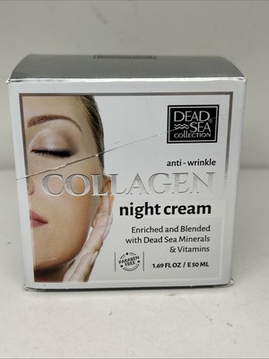 Dead Sea Anti wrinkle COLLAGEN  Night Cream DEAD SEA MINERALS & VITAMINS 1.69oz