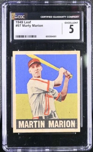 1948-49 LEAF #97 MARTY MARION CGC 5 EXCELLENT CARDINALS 5465