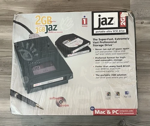 Sealed NOS iomega 2GB Portable Ultra SCSI Drive Storage for PC / MAC
