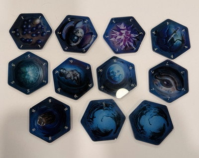 Warhammer Underworlds Harrowdeep Acrylic Replacement Gloom Hex Token Game Pieces