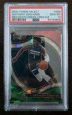 2020-21 Panini Select Courtside Anthony Edwards Red Green Ice Rookie #300 PSA 10