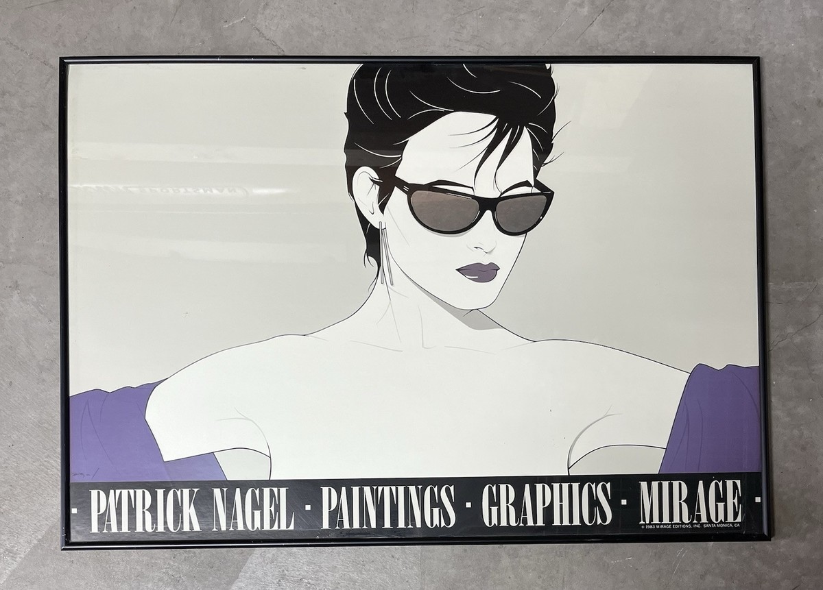Patrick Nagel Serigraph 1983 SUNGLASSES Mirage Poster Print 23 x