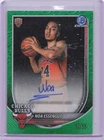 2025-26 Bowman #BCA-NE Noa Essengue Chrome Autographs Green Shimmer #/99