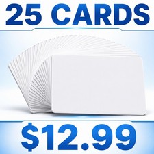 25 Blank NTAG215 NFC Cards 85.5x54mm Programmable RFID Tags New