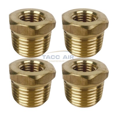 4 Pack 1/2'' Male x 1/4'' Female Hex Reducer Bushing Adapter Pipe Reducing Fitting