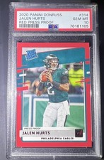 2020 Panini Donruss - Rated Rookie Press Proof Red  Jalen Hurts (RC) PSA 10