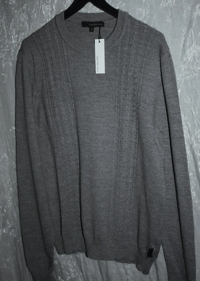 Pull 100% laine vierge homme CALVIN KLEIN JEANS S/M 16 ans - Photo 2/4