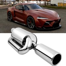 For Toyota Supra A90 2020-2024 Twin Loop Exhaust Muffler 2.5" In 3.5" Out Tips