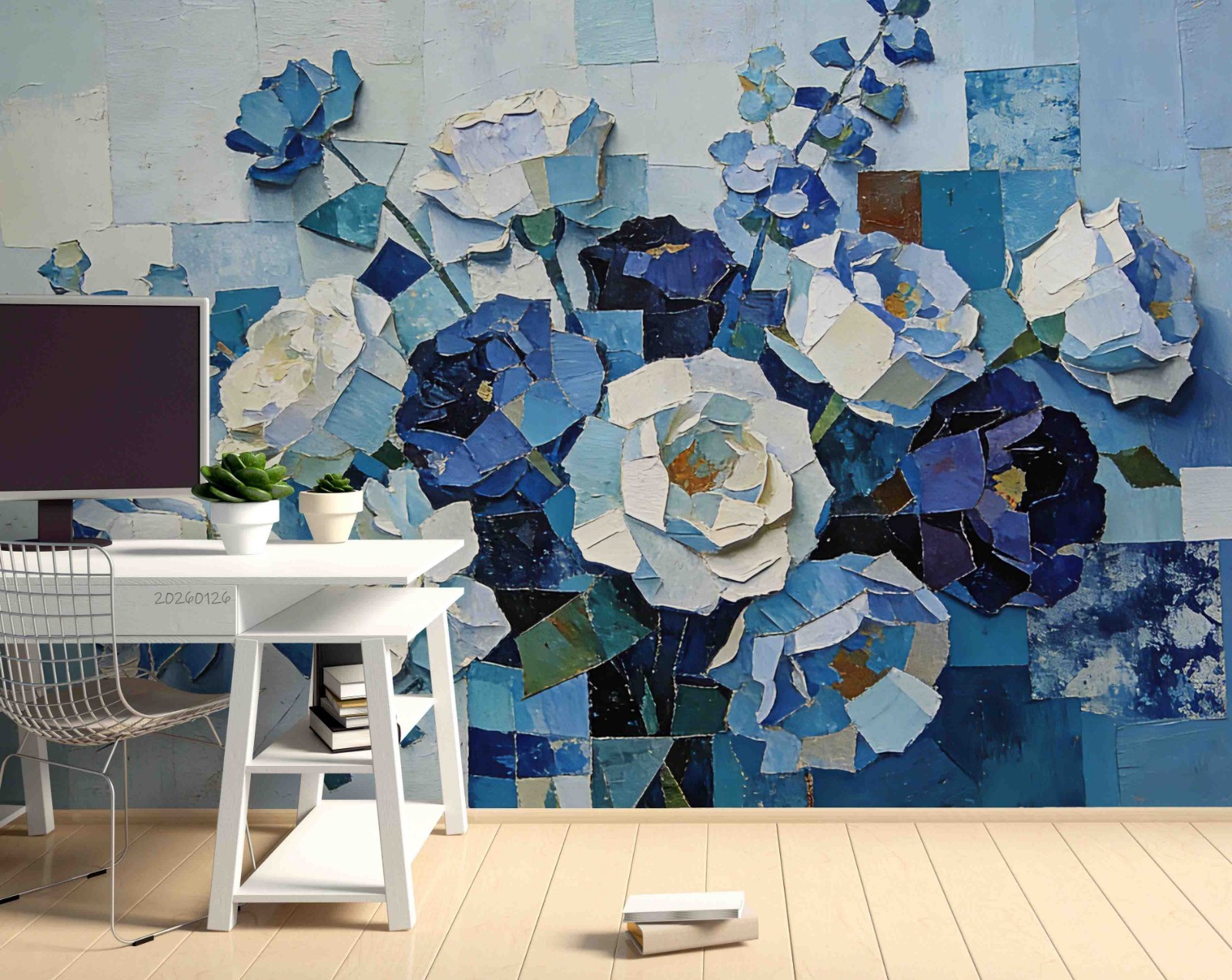 3D AI Plants Flowers Oil Painting Wall Murals Wallpaper Murals Wall Sticker 19