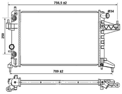 NRF 53035 Kühler, Motorkühlung für OPEL,VAUXHALL