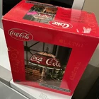 VTG COCA COLA TIFFANY STYLE PLASTIC STAIN GLASS ACCENT TABLE LAMP