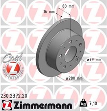 2x Bremsscheibe COAT Z ZIMMERMANN 230.2372.20 für PEUGEOT DUCATO BOXER FIAT Bus