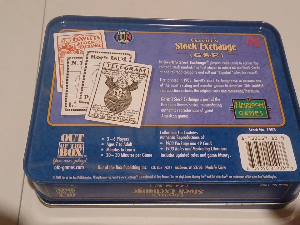 GAVITT'S STOCK EXCHANGE Card Game : Heirloom Games - Image 2 of 4
