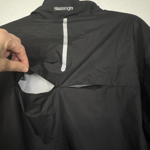 Slazenger Men's 1/2 Zip Pullover Jacket Vented Lightweight Black Size Large - Picture 8 of 13