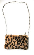 Wholesale Lot Leopard Fuax fur bags with chain 30pcs &pound;2.5 each