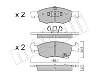 Metelli Bremsbelagsatz, Scheibenbremse 22-1034-0 FüR Opel