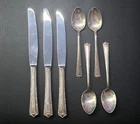 Sterling Silver Spoons (4) and Knives (3) Fine Arts Processional International