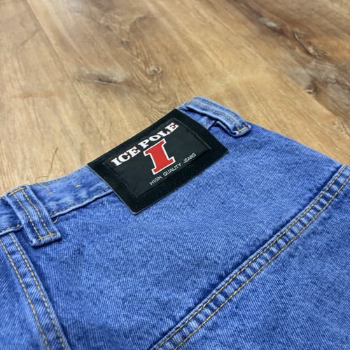 Jeans Vintage Y2K Ice Pole Drago Ricamato 32x30 Baggy Gamba Larga Stile JNCO - Foto 4 di 9