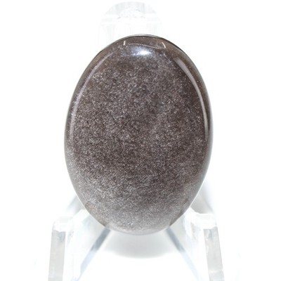 24.60 Ct. Top Silver Obsidian Oval Cabochon Loose Gemstone 30x22x4 mm
