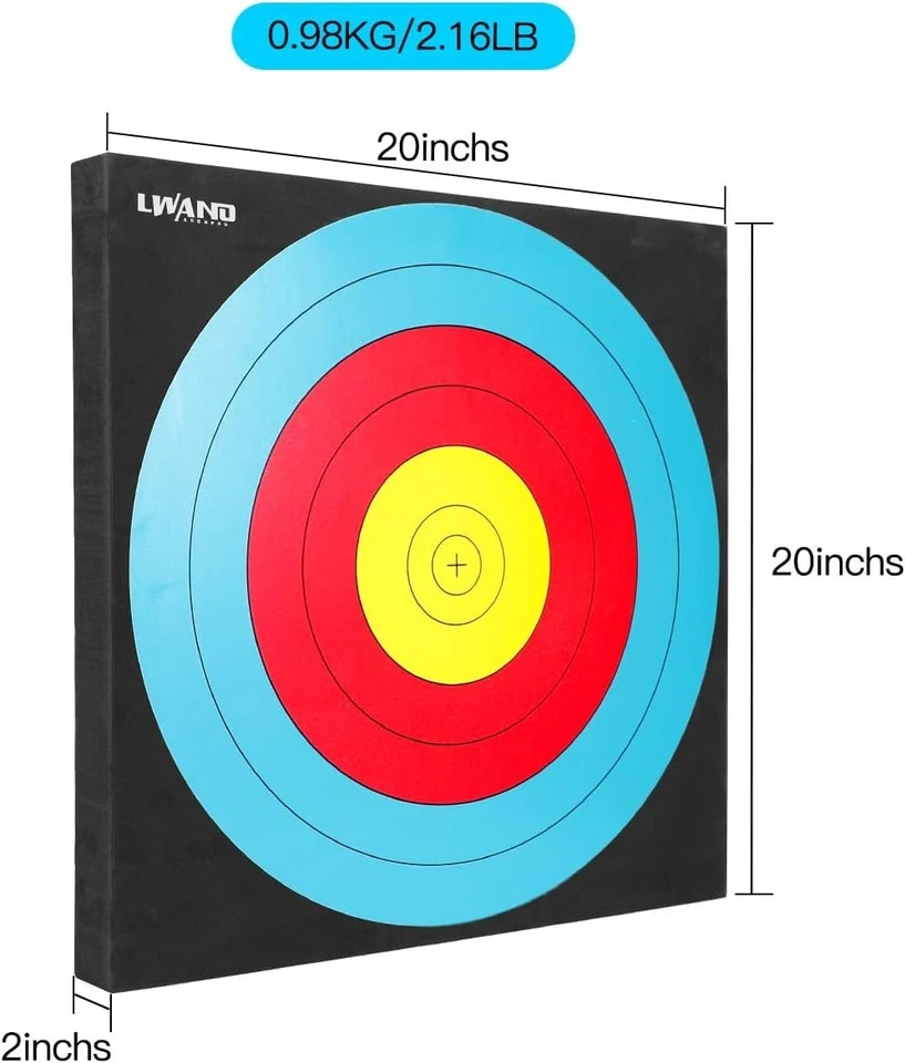 Arco cuadrado de alta densidad de espuma de tiro con arco de 20 pulgadas práctica tiro Foto 4 de 4