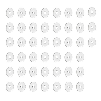 #ad #ad 1 4 Inch ID x 3 4 Inch OD Clear Flat Vinyl Washer Gasket 1 16 Thick 50 PCS $13.63