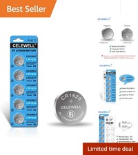 CR1620 Battery Pack of 5 - 70mAh Lithium Cells with 5- Leak-Free Assurance