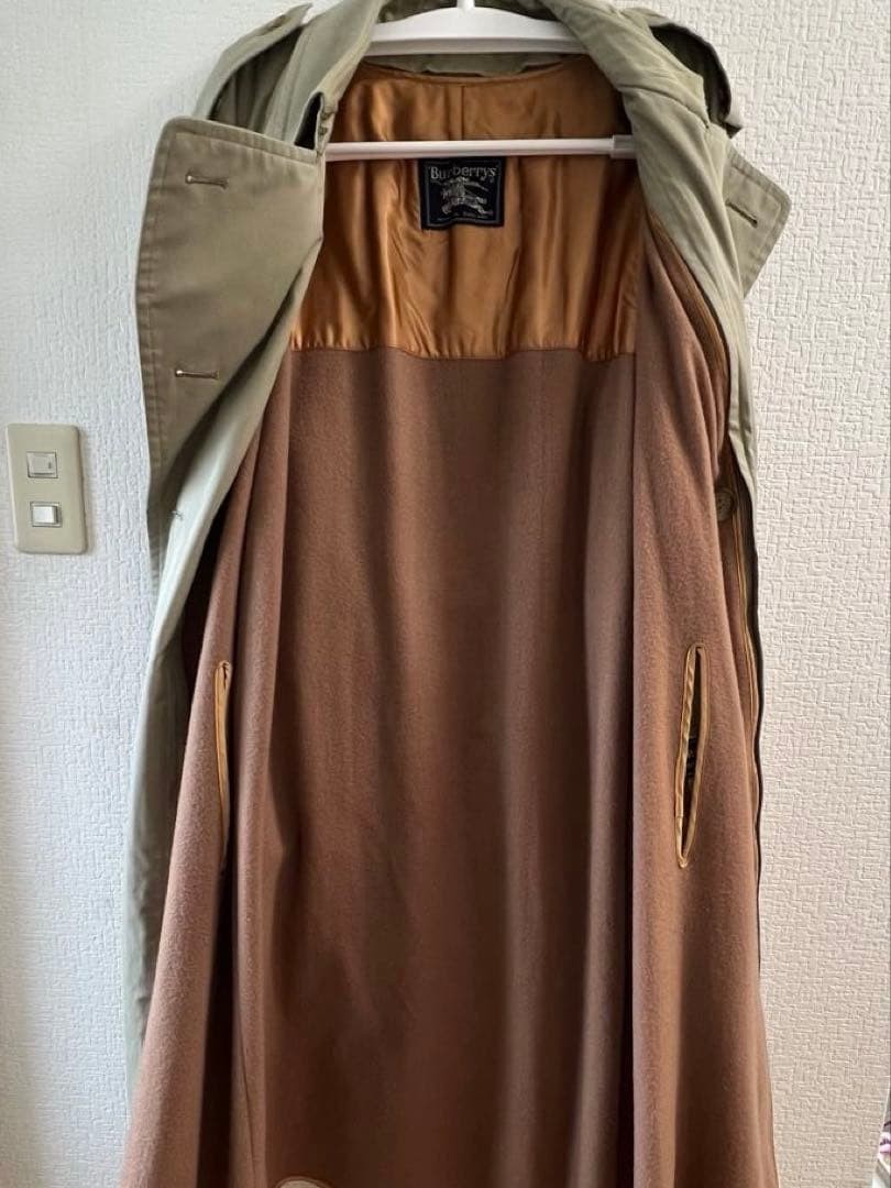 Burberry Trench Coat Iridescent Vintage 1990 L Used From Japan image 4