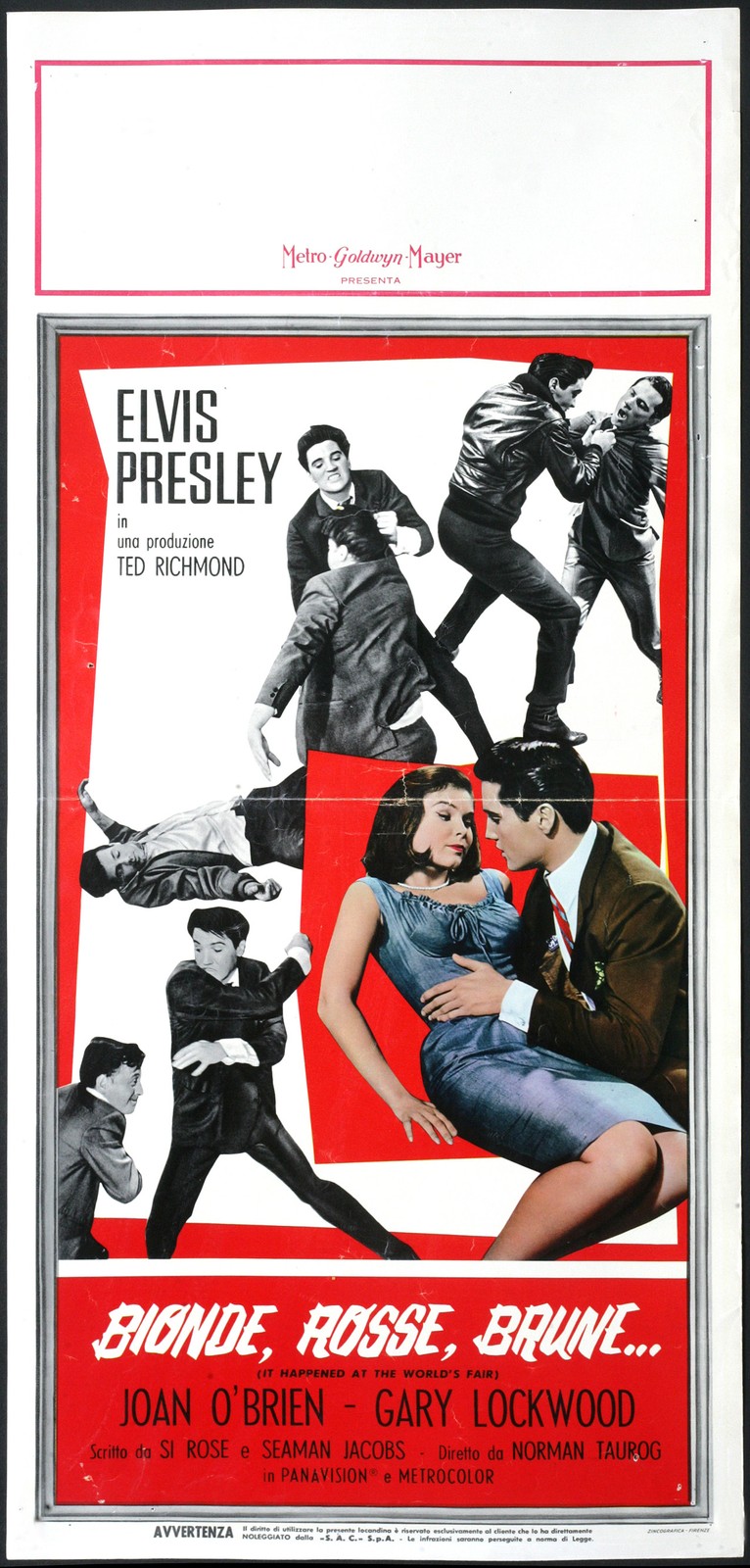 Locandina originale film Bionde, rosse, brune... (1963) - Regia di Norman Taurog