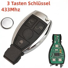 SCHL&Uuml;SSEL 3 Tasten 433Mhz F&Uuml;R MERCEDES A B C E S CLK ML W222 R172 W639 + FR&Auml;SEN