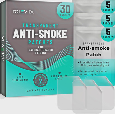 TOLEVITA Anti Smoke Herbal Patches 7mg 30 Count Quit Smoking Aid Support