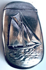 YACHT SAILBOAT USED VINTAGE STERLING VESTA CASE MATCH SAFE